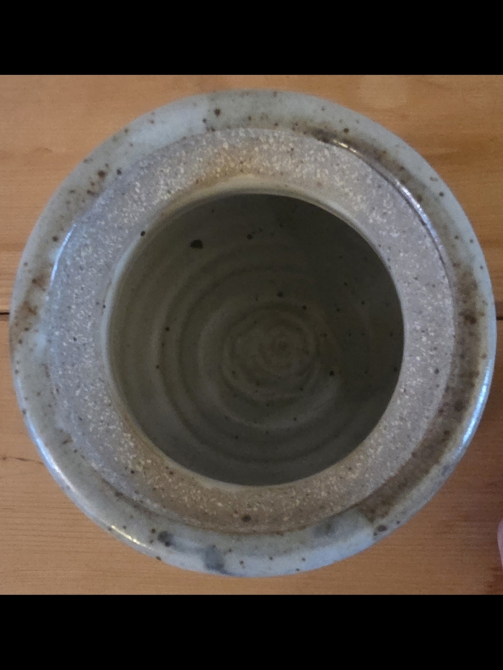 Handmade Ceramic Honey Pot with Lid - Cream Glaze - Picture 3 of 10